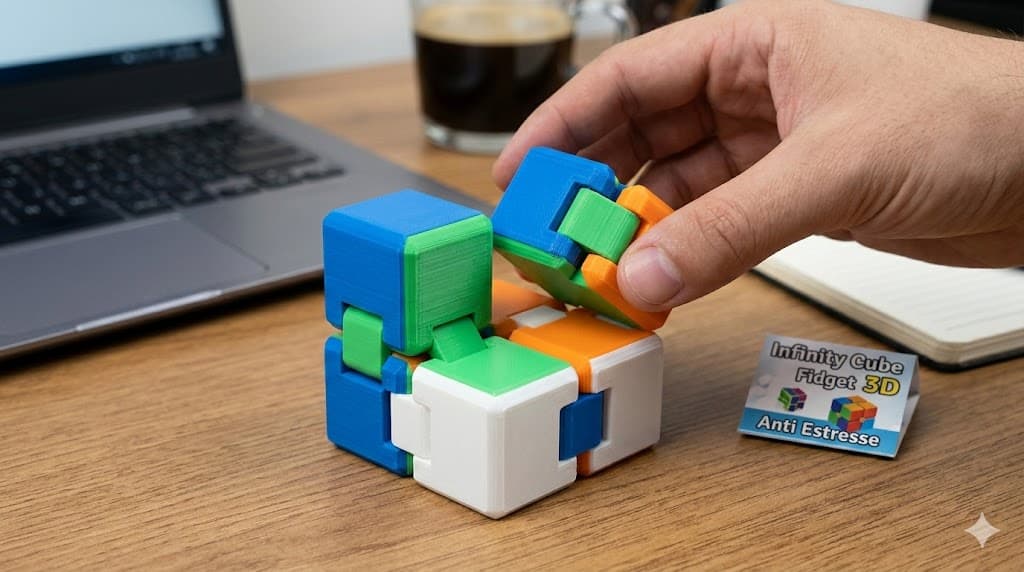 Infinity Cube Anti Estresse Fidget 3D - Foto 1
