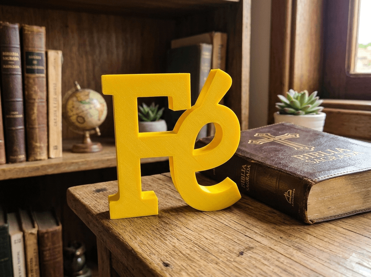 Palavra Decorativa “Fé” - Foto 1