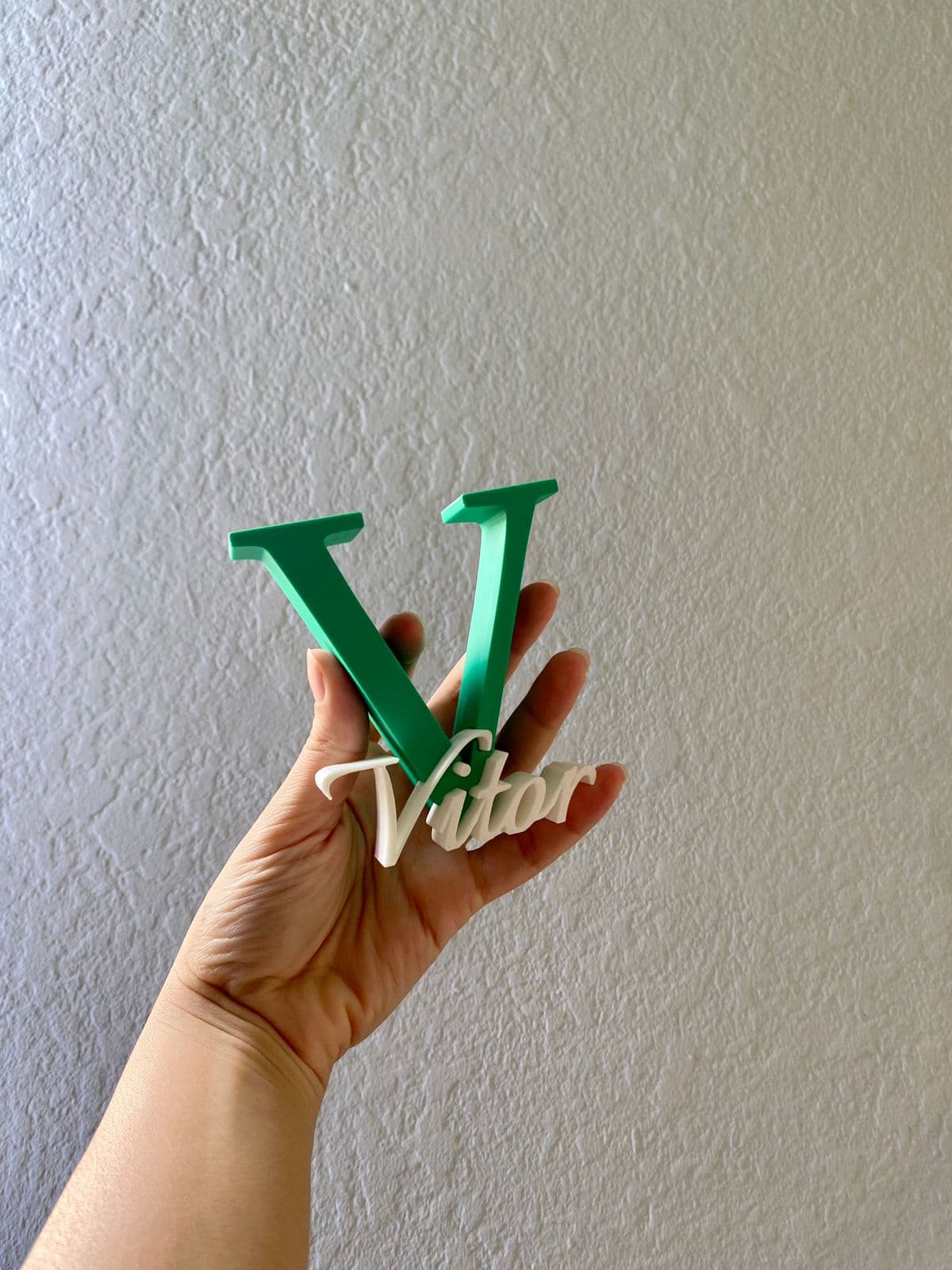 Letreiro Infantil Verde/Branco