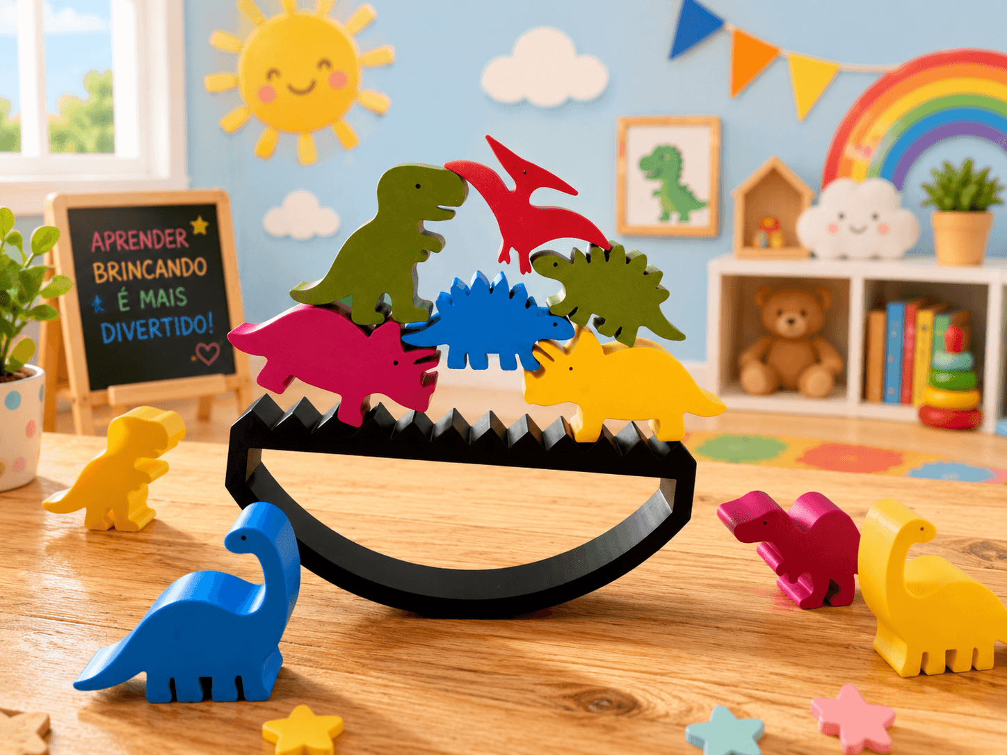 JOGO EQUILIBRIO DINOSSAURO - Foto 1