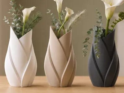 Vaso de plantas formato folha