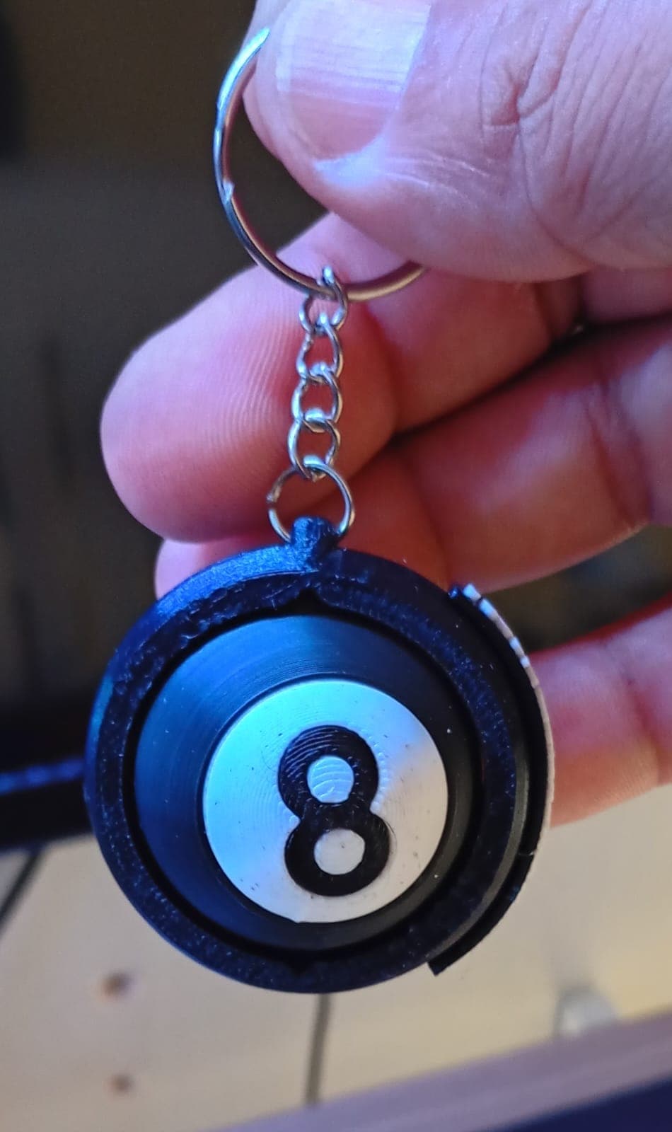 Chaveiro Giratório Bola 8