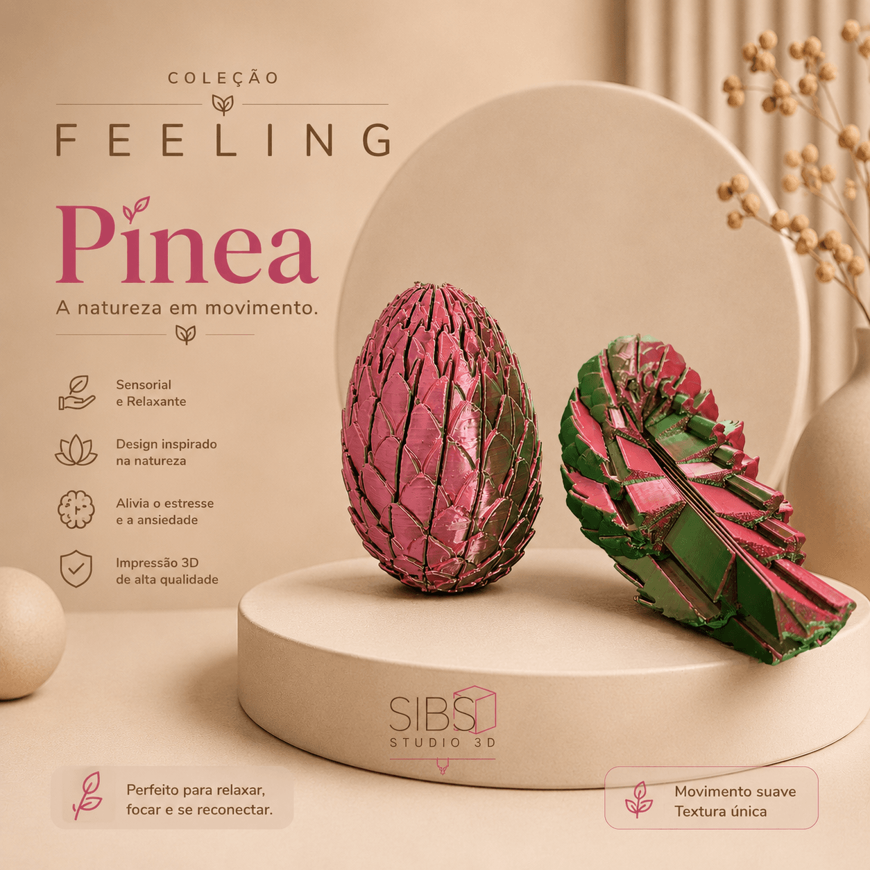 Pínea | Objeto Sensorial Articulado Premium