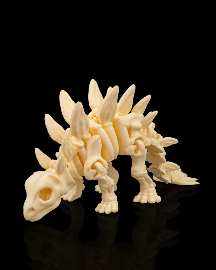 Skeleton Stegosaurus 14cm Branco