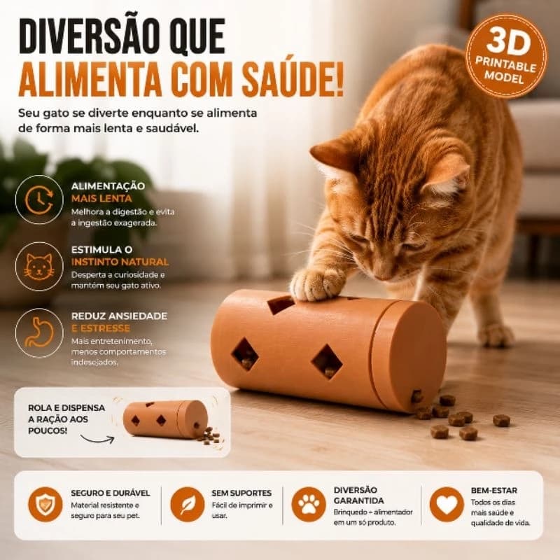 Alimentador Interativo para gatos