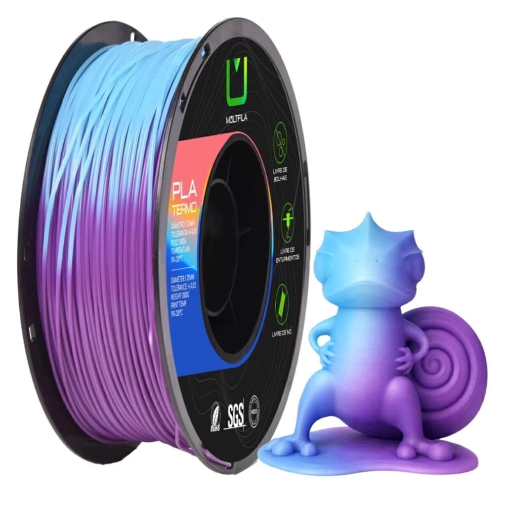 Filamento Pla Termo Roxo e Azul 1kg Multfila Para Impressora 3d 1.75mm (Cópia)