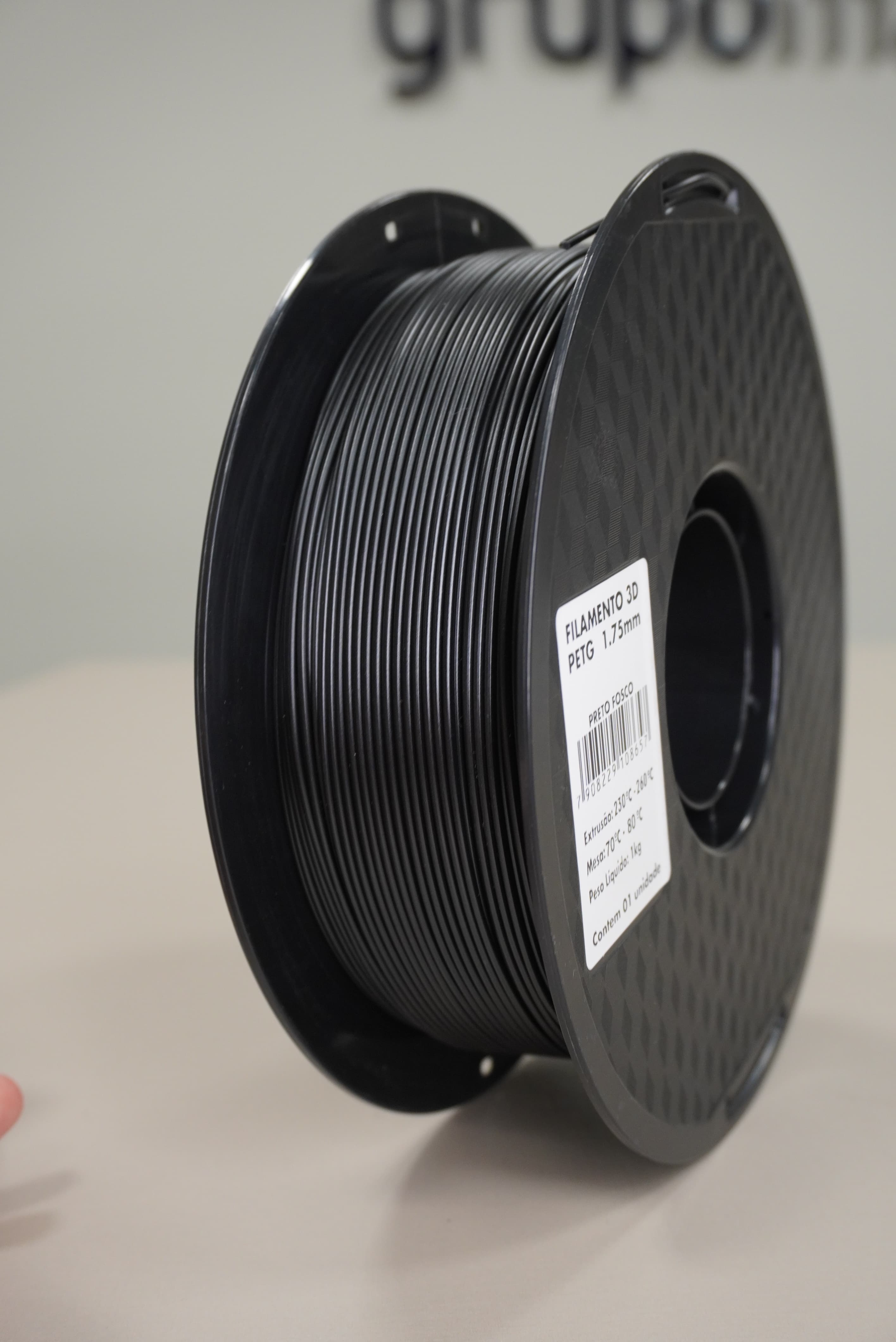 Filamento PETG Preto 1kg Masterprint Para Impressora 3d 1.75mm