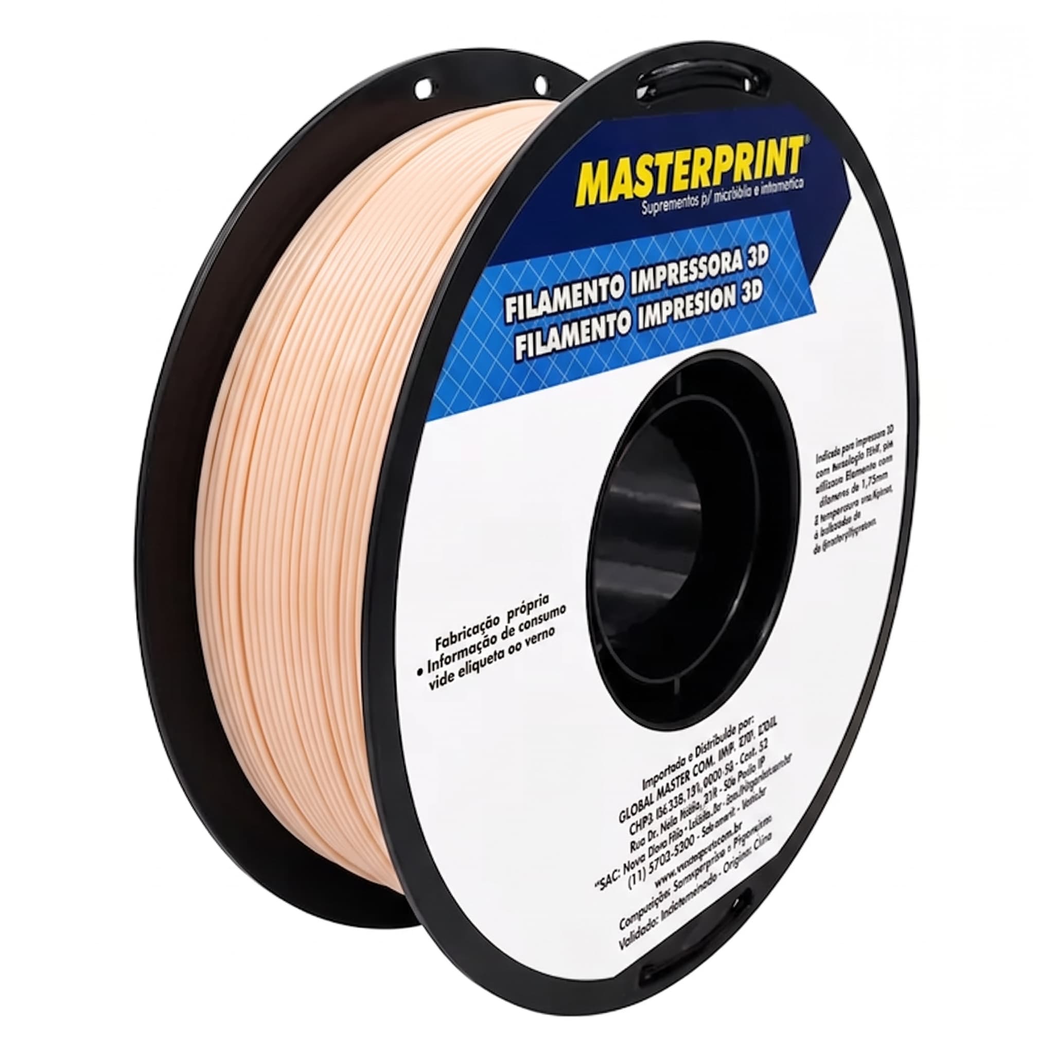 Filamento Pla Skin 1kg Masterprint Para Impressora 3d 1.75mm
