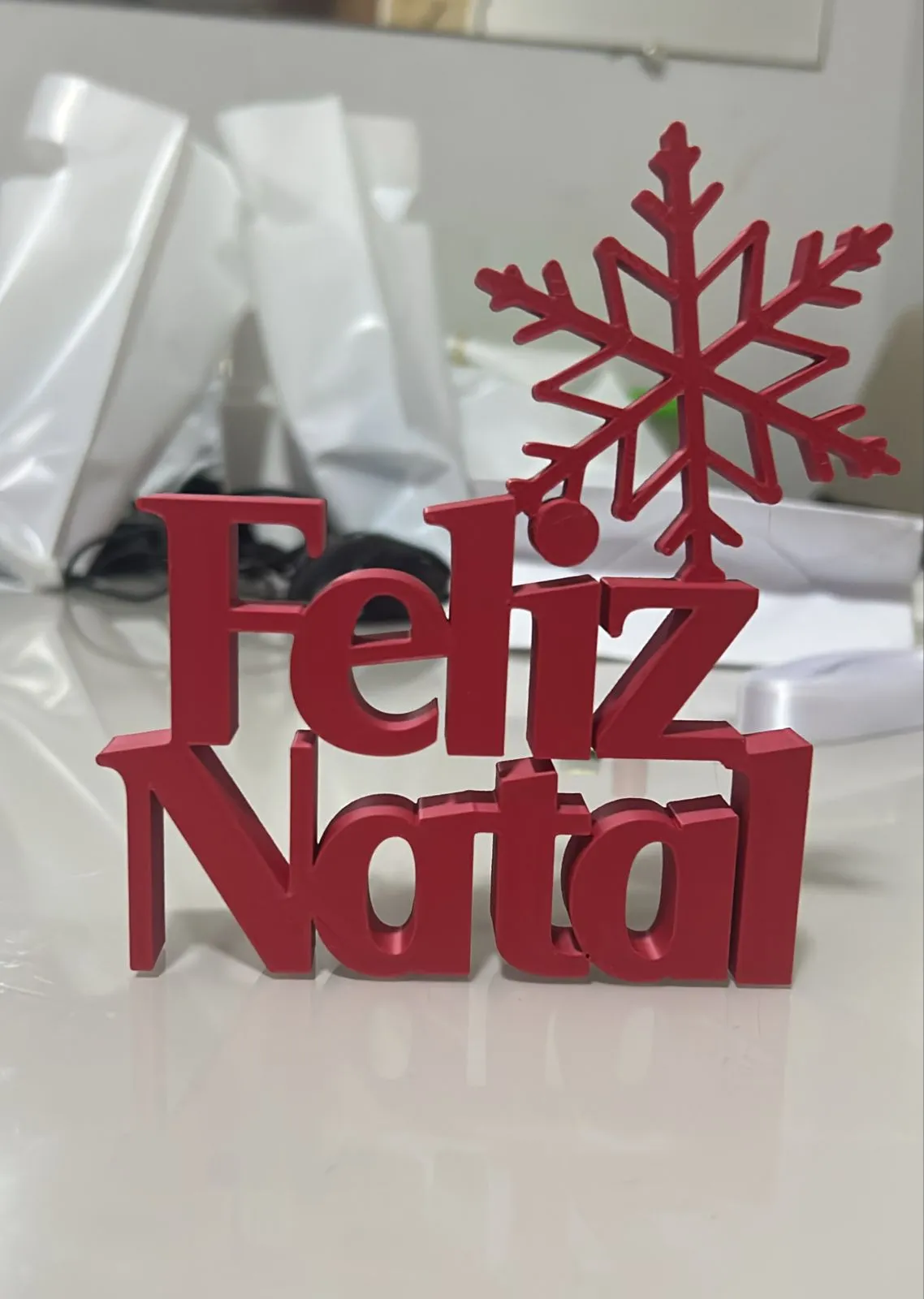 FELIZ NATAL COM FLOCO DE NEVE