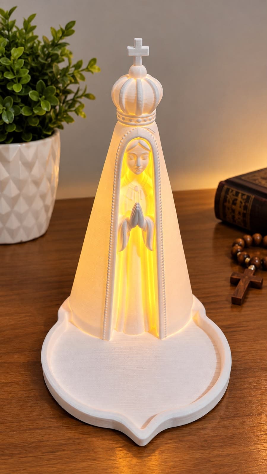 PORTA TERÇO - NOSSA SENHORA APARECIDA COM LED