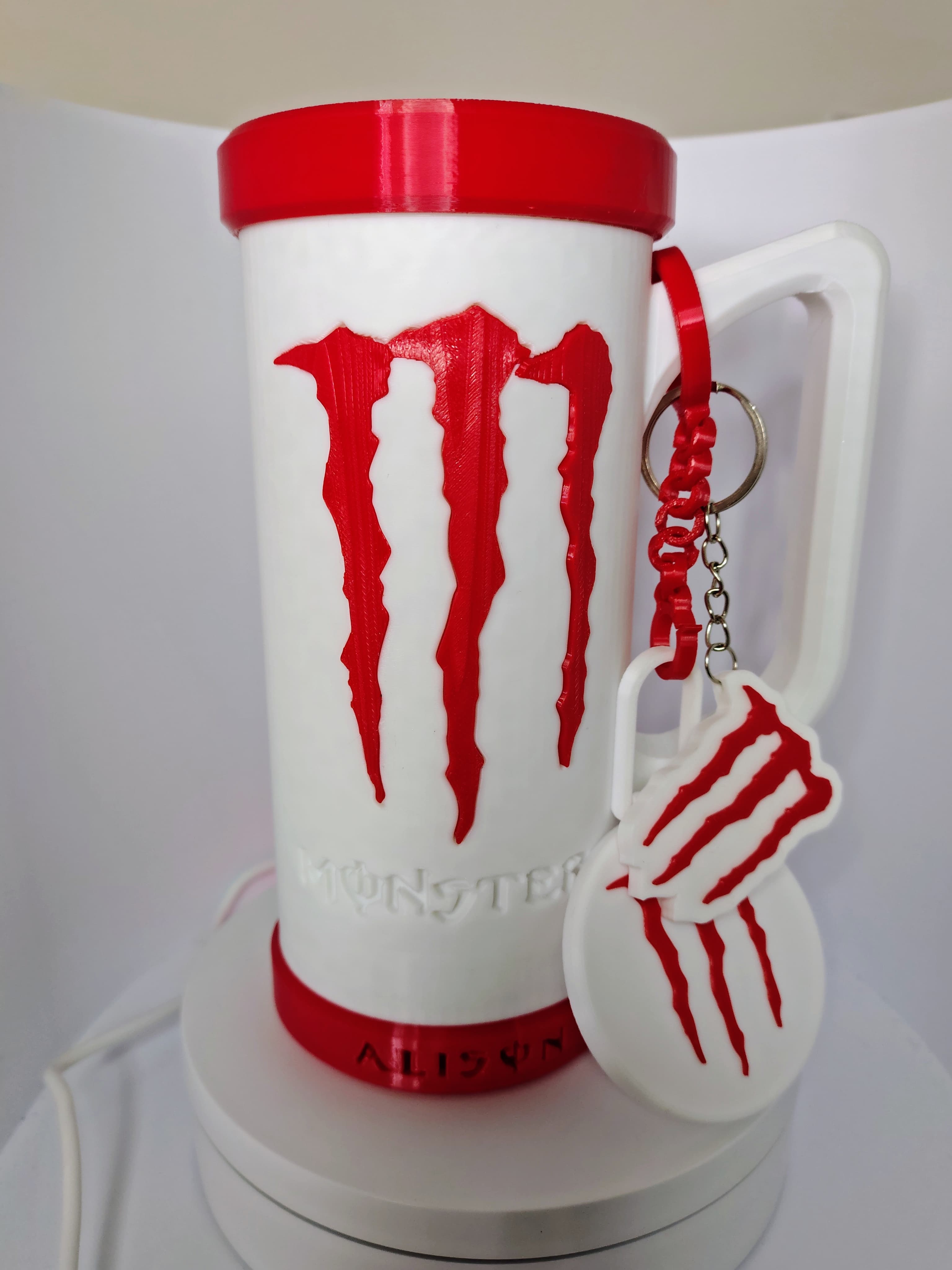 Porta Lata Monster - Branco+Vermelho