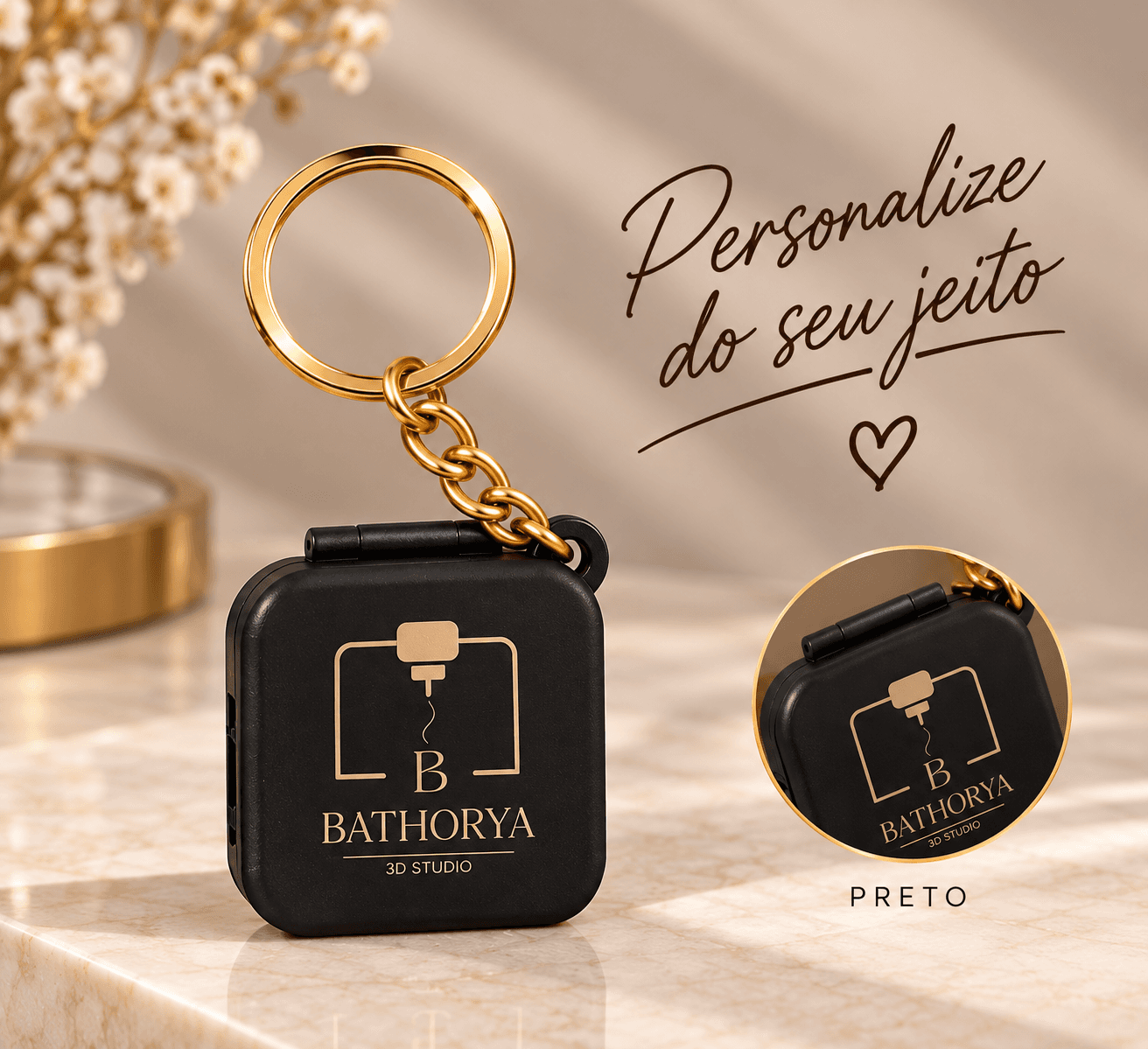 Chaveiro Porta Joias Personalizado 💍✨