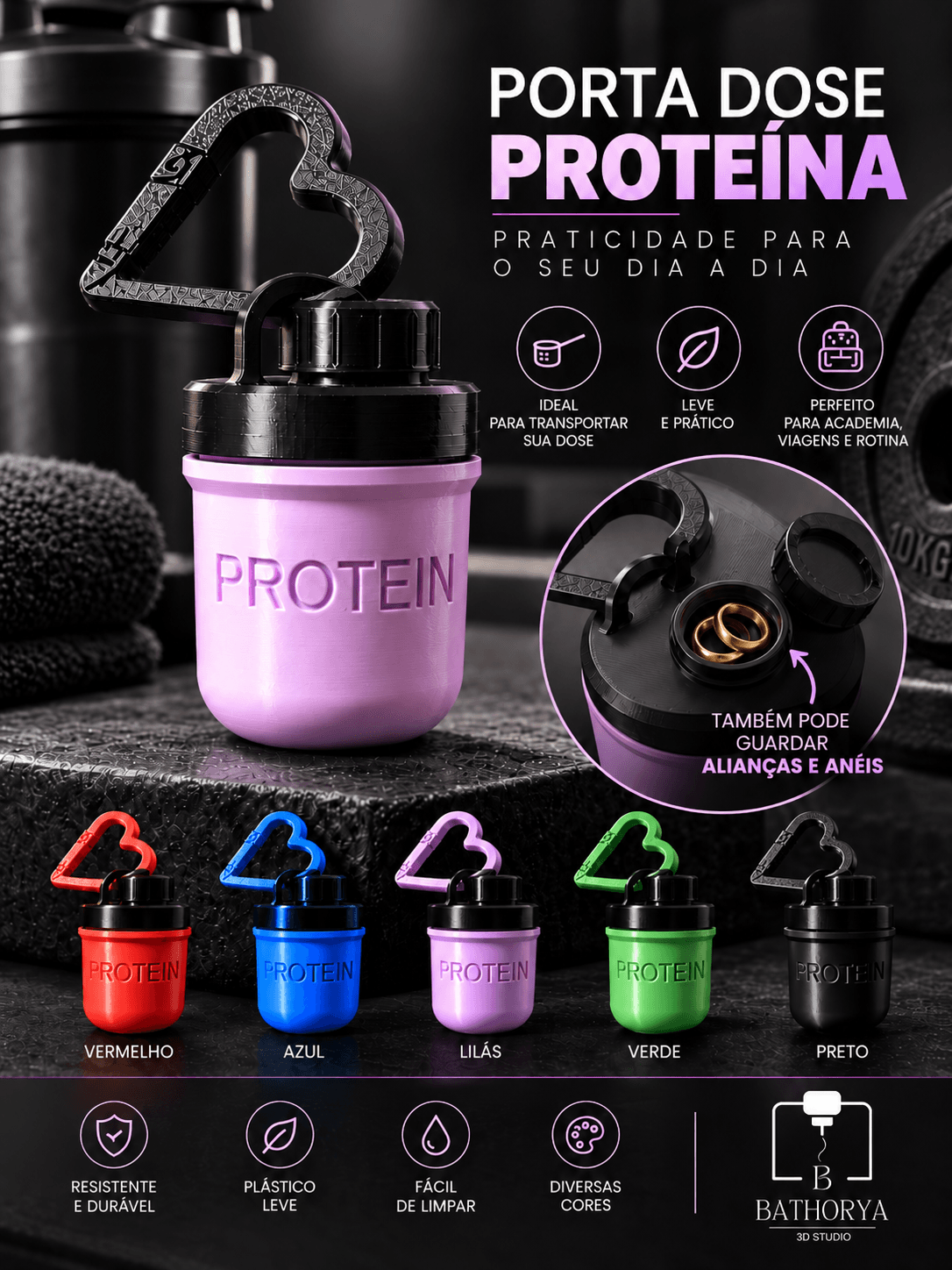 Porta Dose de Proteรญna ๐๏ธโโ๏ธ๐ค