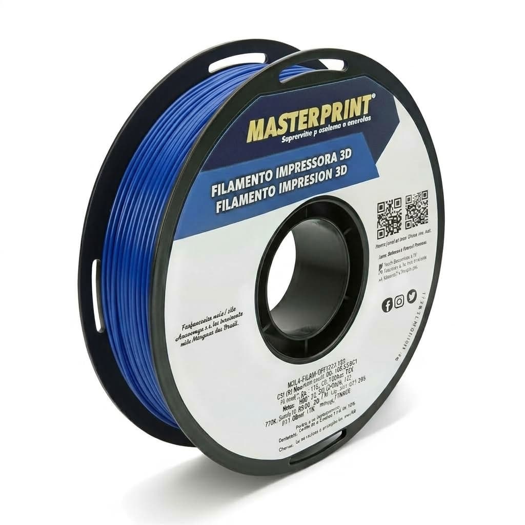 Filamento PLA Azul Escuro Masterprint 1kg para Impressora 3d 1.75mm