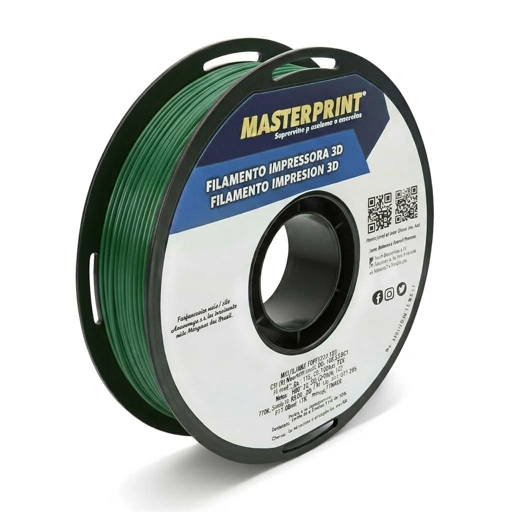 Filamento PLA Verde Escuro Masterprint 1kg para Impressora 3d 1.75mm