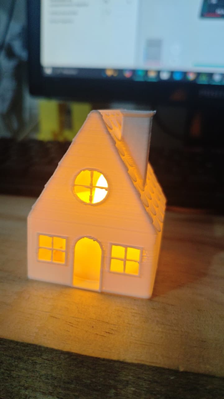 Casinha com Vela Led