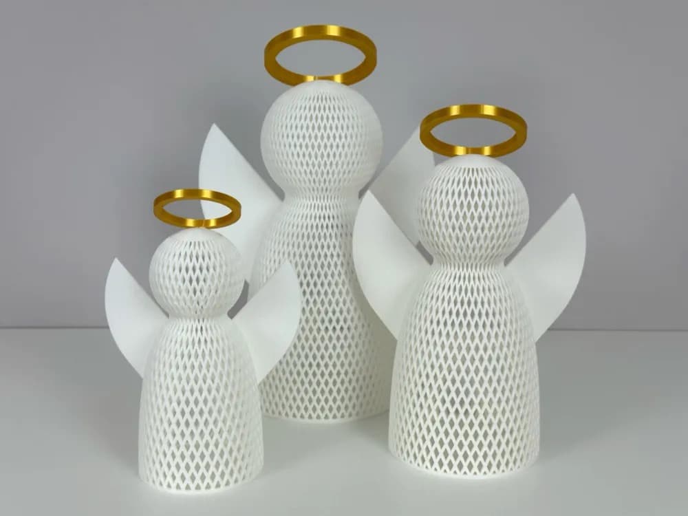 Trio de Anjos Decorativos Porta-Vela LED 👼✨